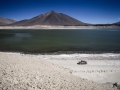 Nasser Al-Attiyah crosses the Andes during the 4th stage of Rally Dakar 2015 from Chilecito, Argentina to Copiapó, Chile, on January 7th, 2015