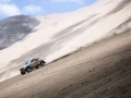 Nasser Al-Attiyah racing down the Iquique dune before arriving at the bivouac during the stage 8 of Rally Dakar 2015 from Uyuni to Iquique on January 11th, 2015