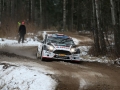 01 KAJETANOWICZ KAJETAN POL JarosLaw Baran POL Ford Fiesta Lotos Rally Team Action during the 2015 European Rally Championship ERC Liepaja rally, from February 6 to 8th, at Liepaja, Lettonie. Photo Gregory Lenormand / DPPI