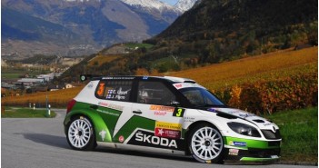 La Skoda Fabia di Lappi sulle strade del Vallese