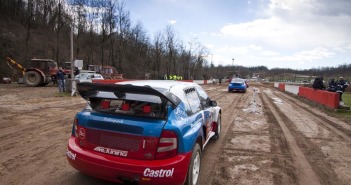 La Skoda Fabia di Ottoboni allo start di Maggiora