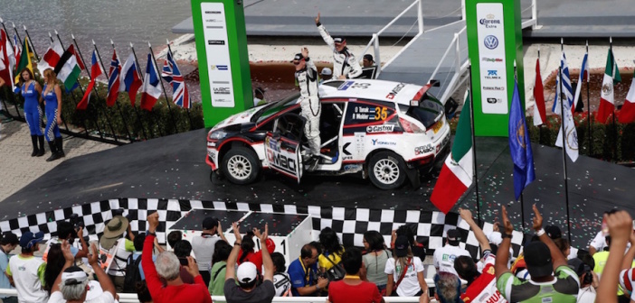 Ott Tanak con la Fiesta R5 della Dmack in Messico.