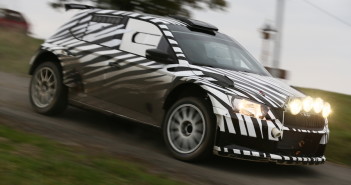 La Skoda Fabia R5 durane i test di sviluppo in Italia a fine gennaio.