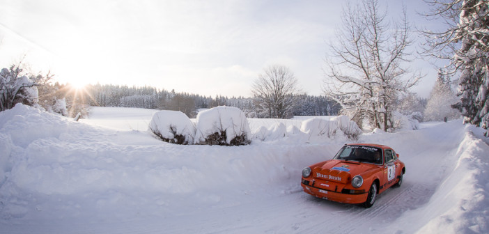 La Porsche 911 di Yves Deflandre e Eddy Gully al Rallye Neige et Glace