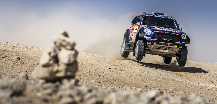 Al-Attiyah in azione al Sealine Rally in Qatar.