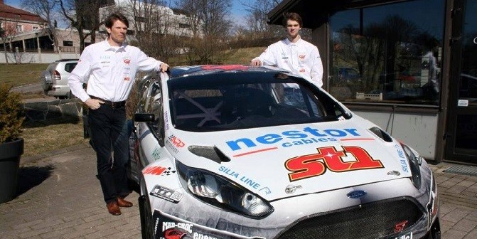 Marcus e Niclas Gronholm vicini alla loro Fiesta Supercar