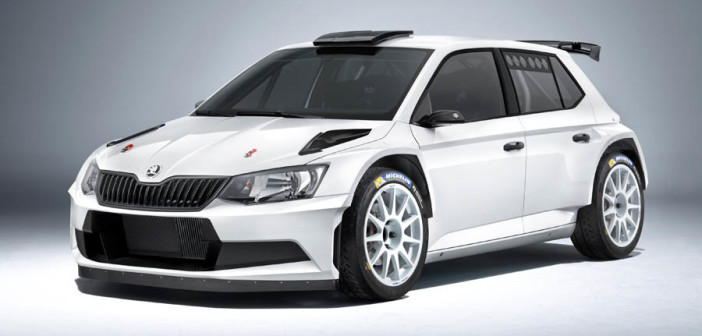 La nuova Fabia R5 senza il look zebrato.