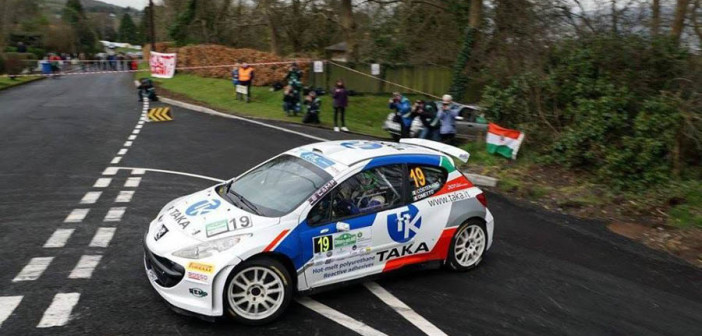 Giacomo Costenaro in azione al Circuit of Ireland.