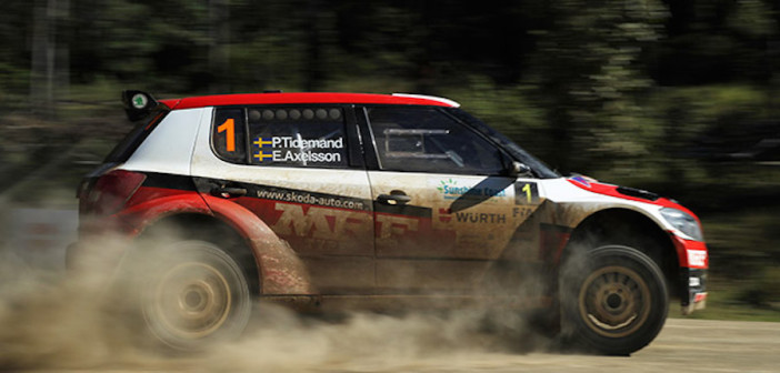 Pontus Tidemand in azione nel Queensland con la Fabia S2000.