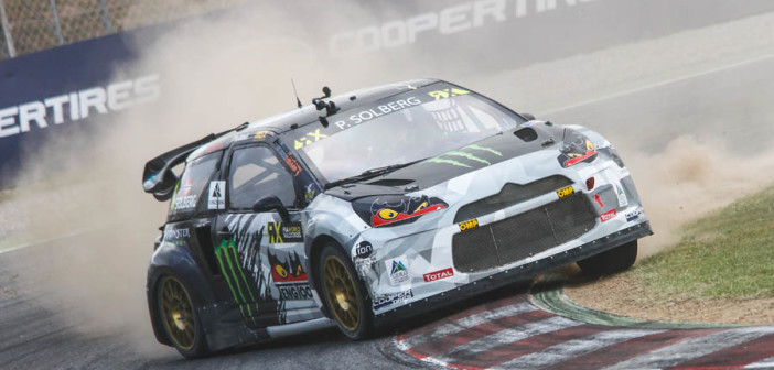 La Citroen DS3 di Solberg fa mangiare la sua polvere agli avversari.