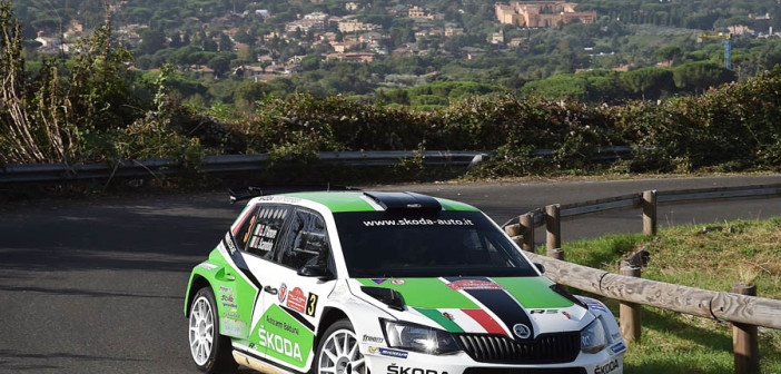 La Skoda Fabia R5 di Scandola in azione