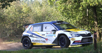 La Skoda Fabia R5 di Kobus in azione