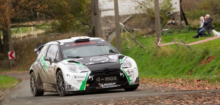 La Citroen DS3 WRC di Cherain sulle strade del Condroz.