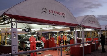 Le tende Citroen del service WRC