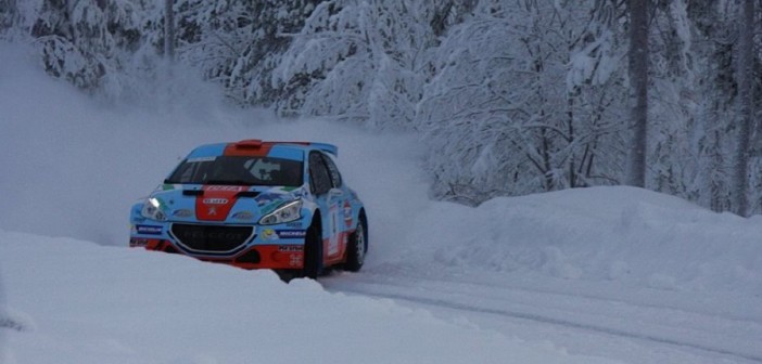 La Peugeot 208 T16 di Mika Salo in azione sulle stage Lapponi.