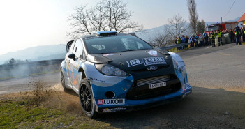 La Fiesta WRC di Neubauer in azione.