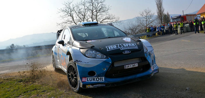 La Fiesta WRC di Neubauer in azione.