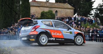 La Hyundai I20 WRC di Fontana in versione full attack