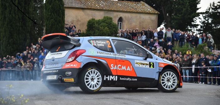 La Hyundai I20 WRC di Fontana in versione full attack