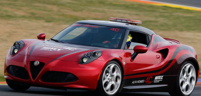 L'Alfa Romeo 4C in versione safety car.