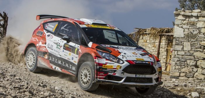 La Fiesta R5 di Lukyanuk in azione.