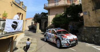 Abbring con la i20 R5 al debutto sulle strade di Corsica.