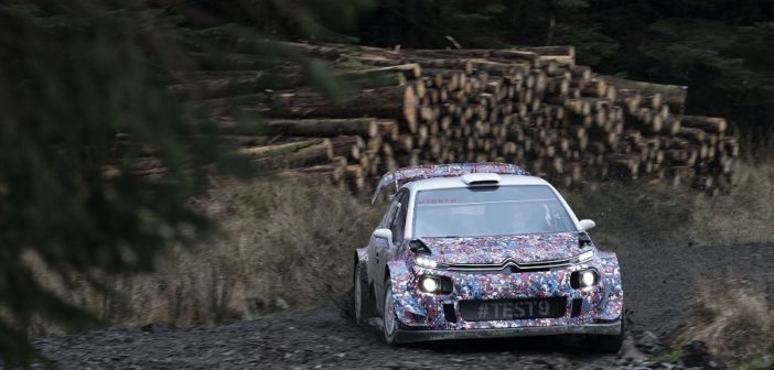 La C3 WRC+ negli ultimi test Gallesi.