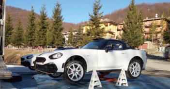 Le Fiat 124 Abarth nei test di questi giorni.