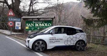 La BMW i3 di Hegyes-Ventoso nelle ricognizioni.