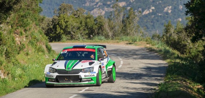 La Fabia di Mikkelsen si confonde con il verde della Corsica.