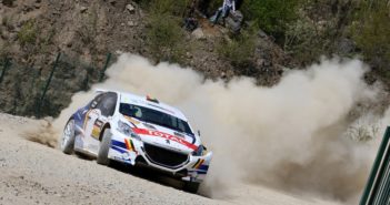 La Peugeot 208 T16 R5 di Abbring lascia gli altri nella polvere.