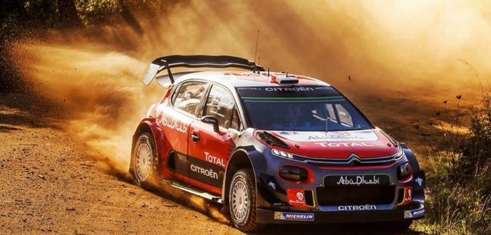 Loeb negli ultimi test su terra sulla Citroen C3 WRC+