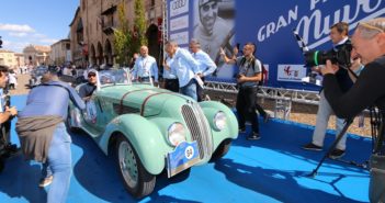 Vesco sulla pedana del Gp Nuvolari.