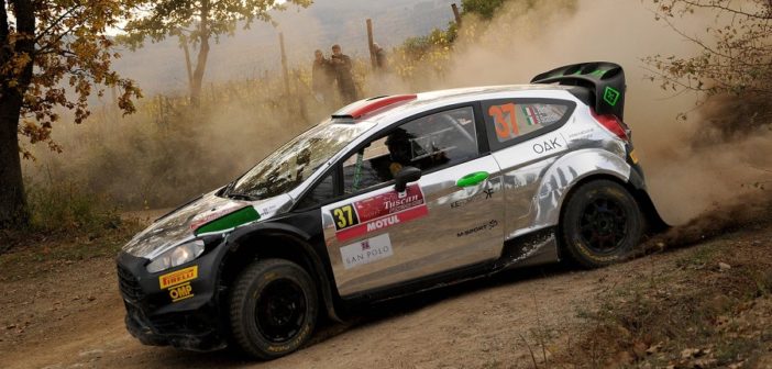 La Fiesta WRC di Bertelli lanciata verso il successo.