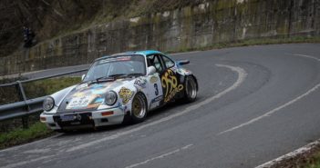 La Porsche di Bossalini in azione sulle colline Aretine.