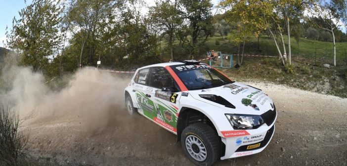 La Skoda Fabia di Trentin vola sul nido dell'aquila.