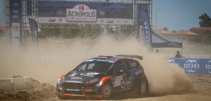 Il neocampione Lukyanuk in azione sulle super stage dell'Acropolis