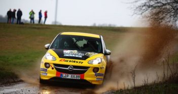 Pietarinen in azione con la sua Opel Adam