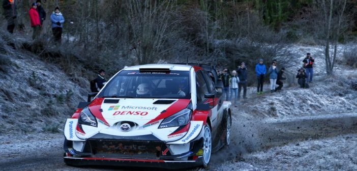 La Yaris di Ogier nei test pre montecarlo (Photo Sophie Grallion)