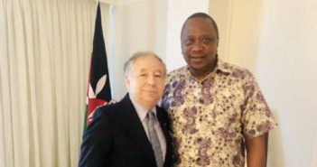 Il presidente Kenyota e Jean Todt i primi faurori di un tìritorno per ora mancato.