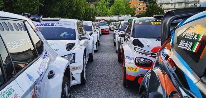 La Citroen C3 di Crugnola prende subito la testa e guida la carica dei 130.