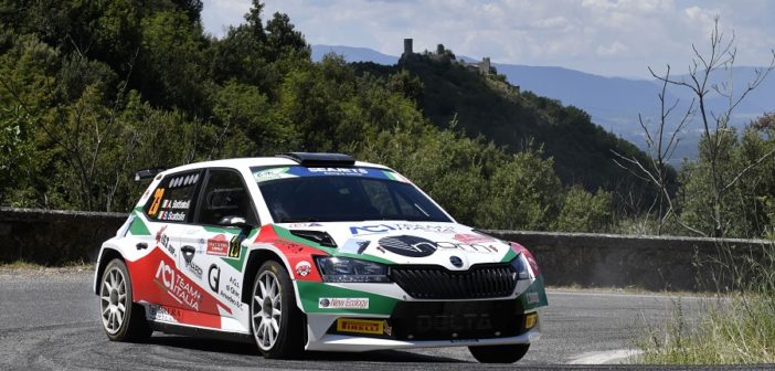 Alberto Battistolli con la sua Fabia Evo sulle strade di Roma Capitale.