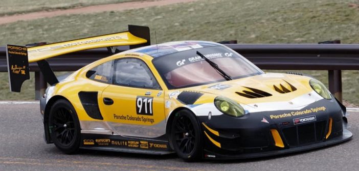 La Porsche di David Donner protagonista nelle prove libere della Pikes Peak