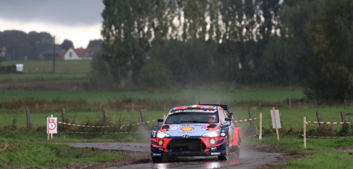 Breen con la i20 plus sulle strade del Oudenaarde due settimane addietro.