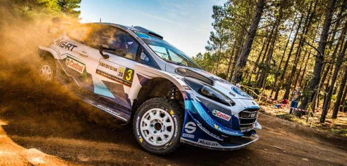 Suninen in azione sulle strade della Sardegna una delle tante gare dove M-Sport ha pagato caro..