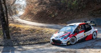 La Toyota nei test pre Monza sulle strade del Friuli.