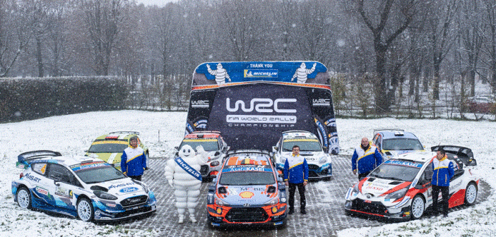 La foto ricordo di Michelin al Rally Monza che segna il passaggio del testimone.