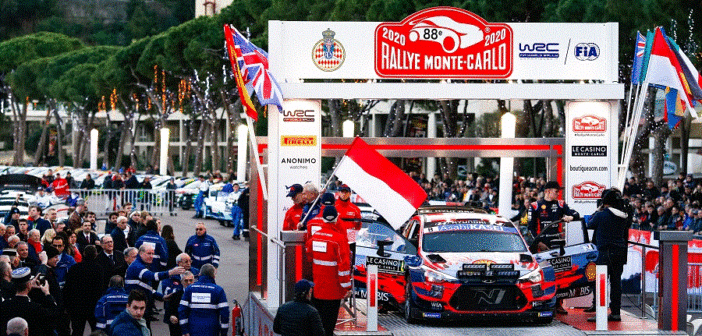 La partenza del Montecarlo 2020 con Tanak sulla pedana del principato