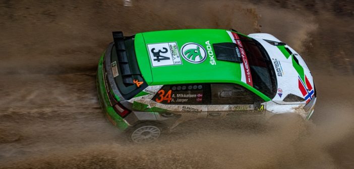 La Fabia con Mikkelsen nella sua ultima uscita al WRC di Monza.