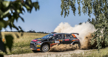 Lukyanuk il campione ERC in carica in azione al Liepaja 2020.